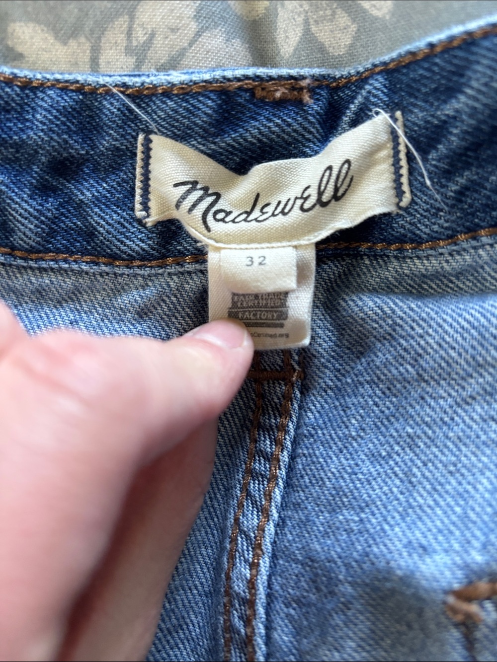 Madewell Light Blue Straight-Leg Denim Jeans - Picture 2 of 4